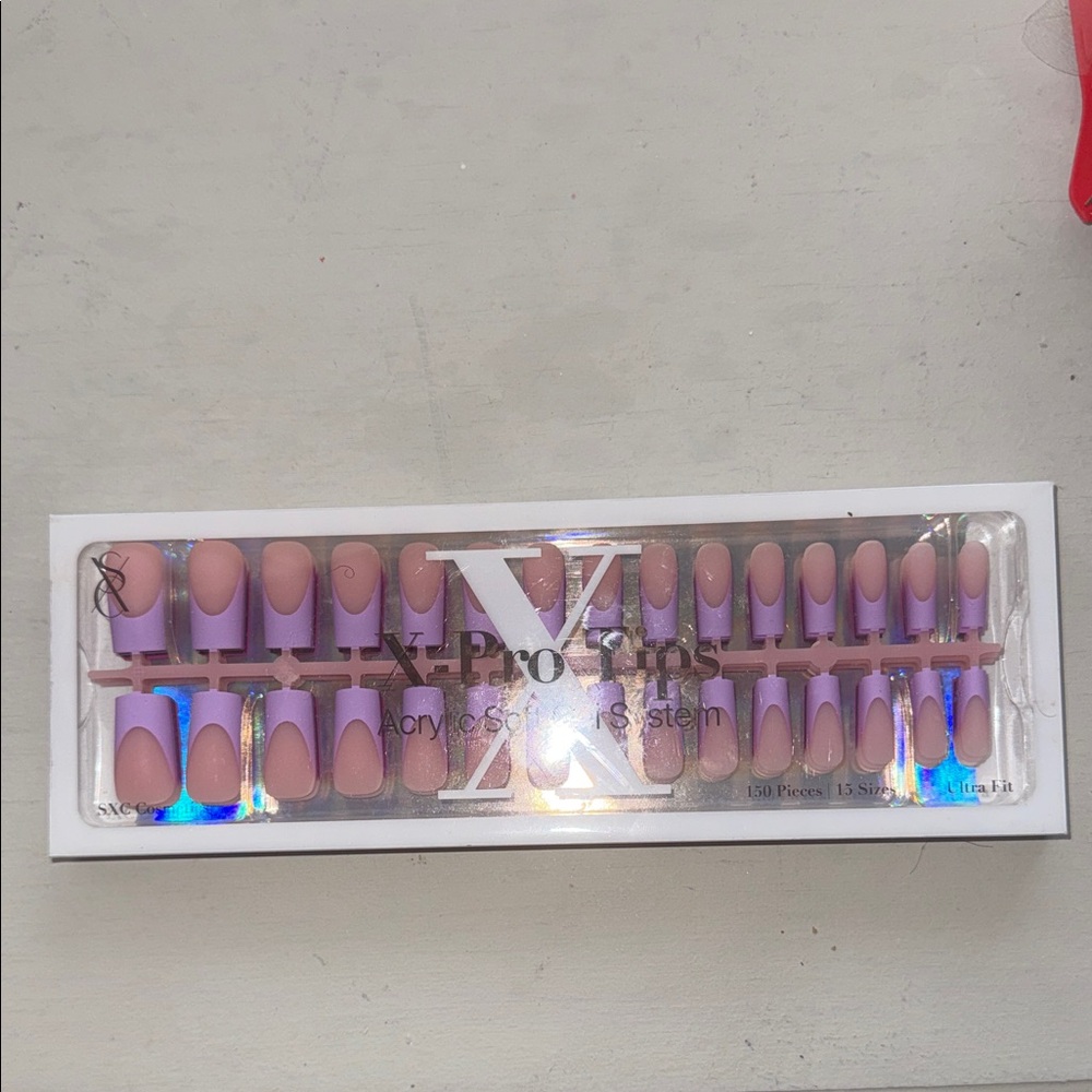 Acrylic Nail Set - Pink and Purple